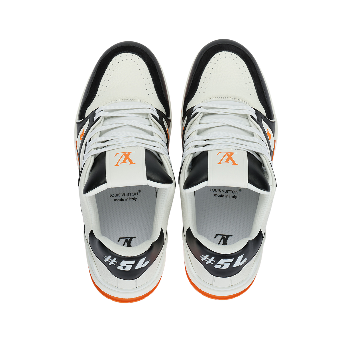 Louis Vuitton Trainer Leather Lace-Up Low-Top Sneakers in Orange – Unisex