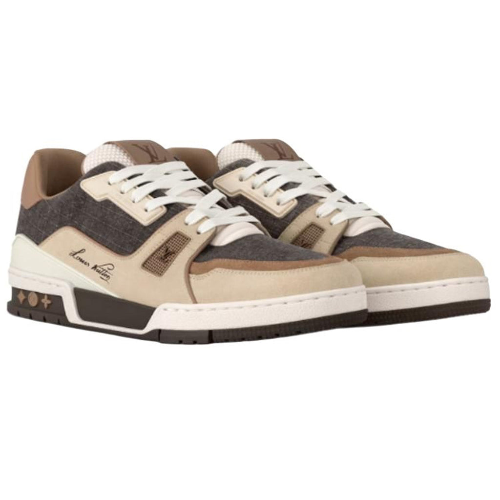 Louis Vuitton Trainer Lace-Up Platform Low-Top Sneakers in Brown – Unisex