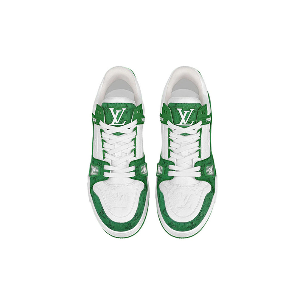 Louis Vuitton Trainer Low-Top Sneakers in Green & White – Unisex