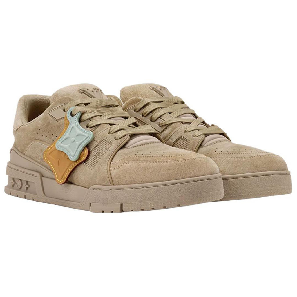 Tyler, the Creator × Louis Vuitton LV Trainer #54 – Beige / Sand with Monogram Charms