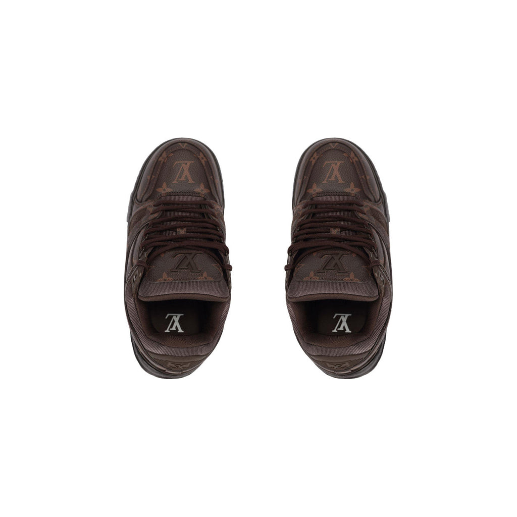 Louis Vuitton Trainer Maxi Calf Leather Drawstring Low-Top Sneakers in Brown – Unisex