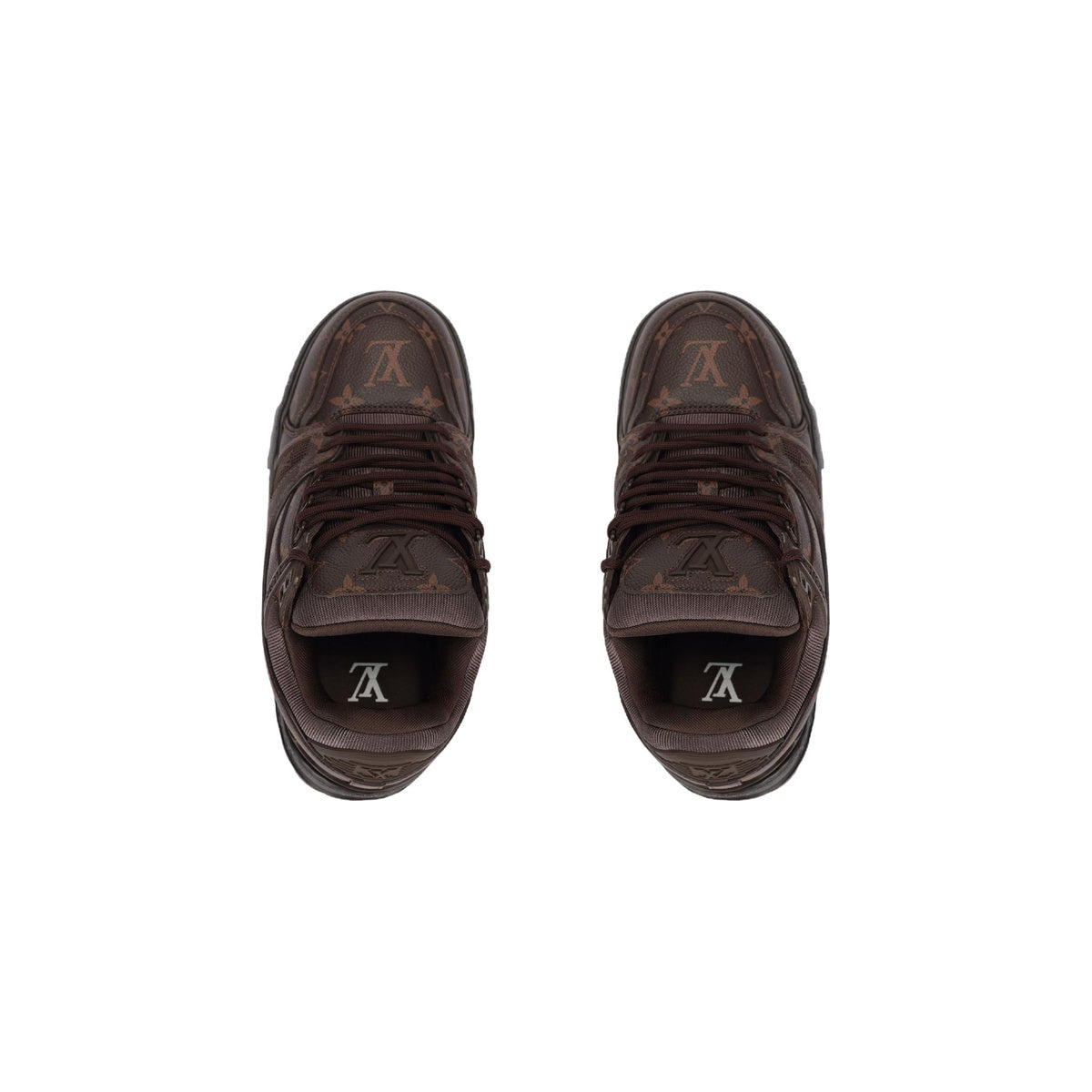 Louis Vuitton Trainer Maxi Calf Leather Drawstring Low-Top Sneakers in Brown – Unisex