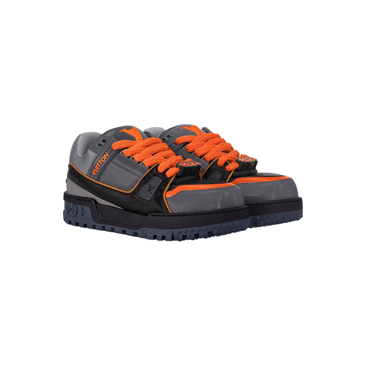 Louis Vuitton Trainer Maxi Beaded Low-Top Sneakers in Grey & Orange – Unisex