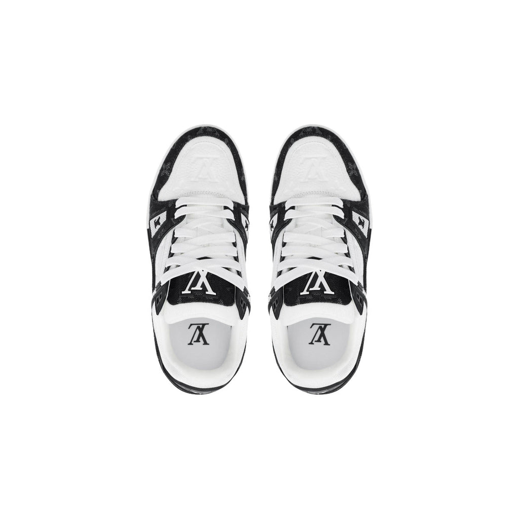 Louis Vuitton Trainer Panda Embossed Print Low-Top Sneakers in Black – Unisex