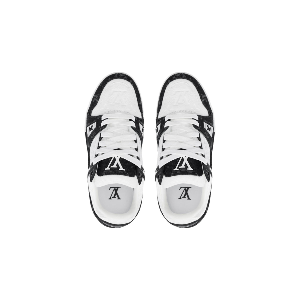 Louis Vuitton Trainer Panda Embossed Print Low-Top Sneakers in Black – Unisex