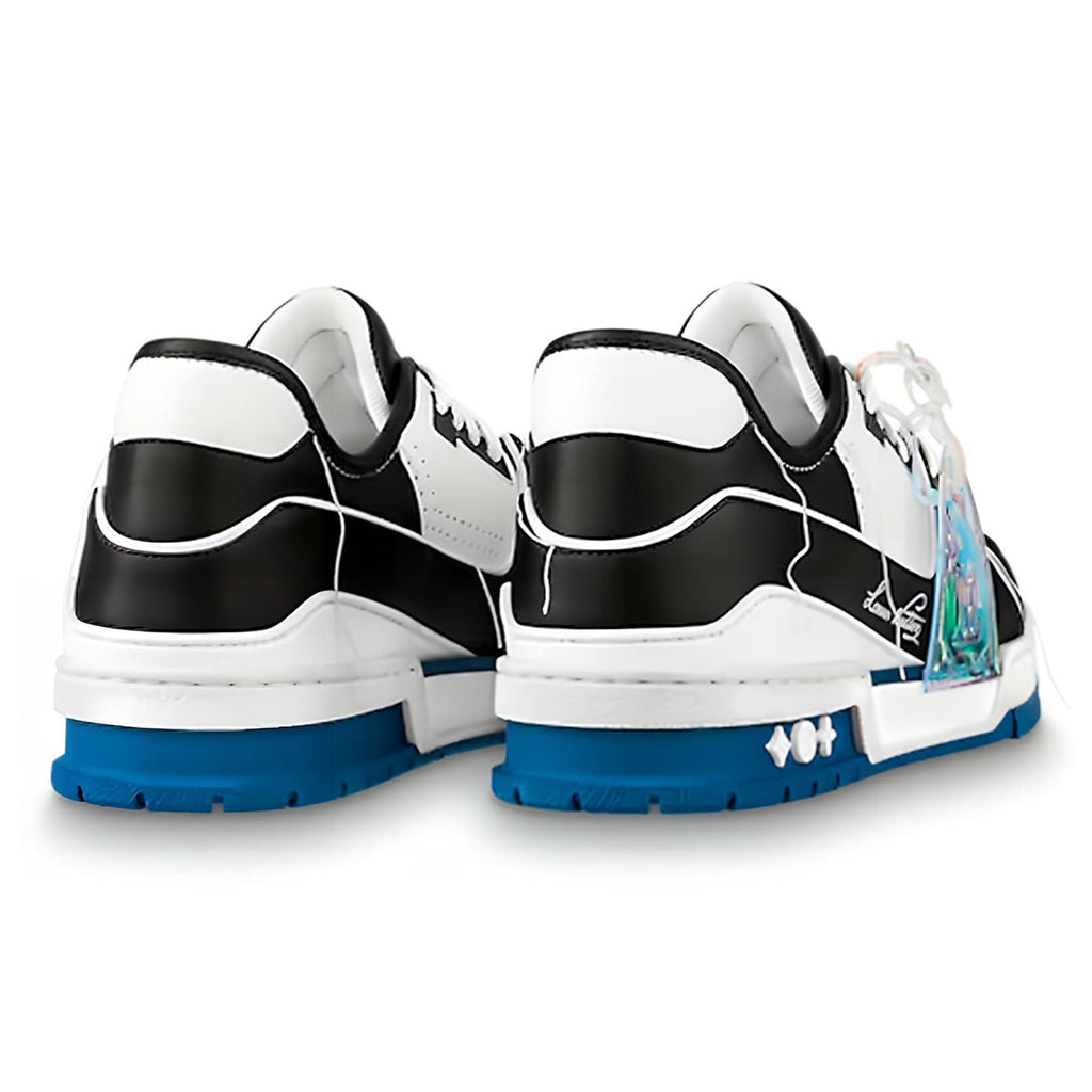Louis Vuitton Trainer Lace-Up Low-Top Sneakers in Black & Blue – Unisex