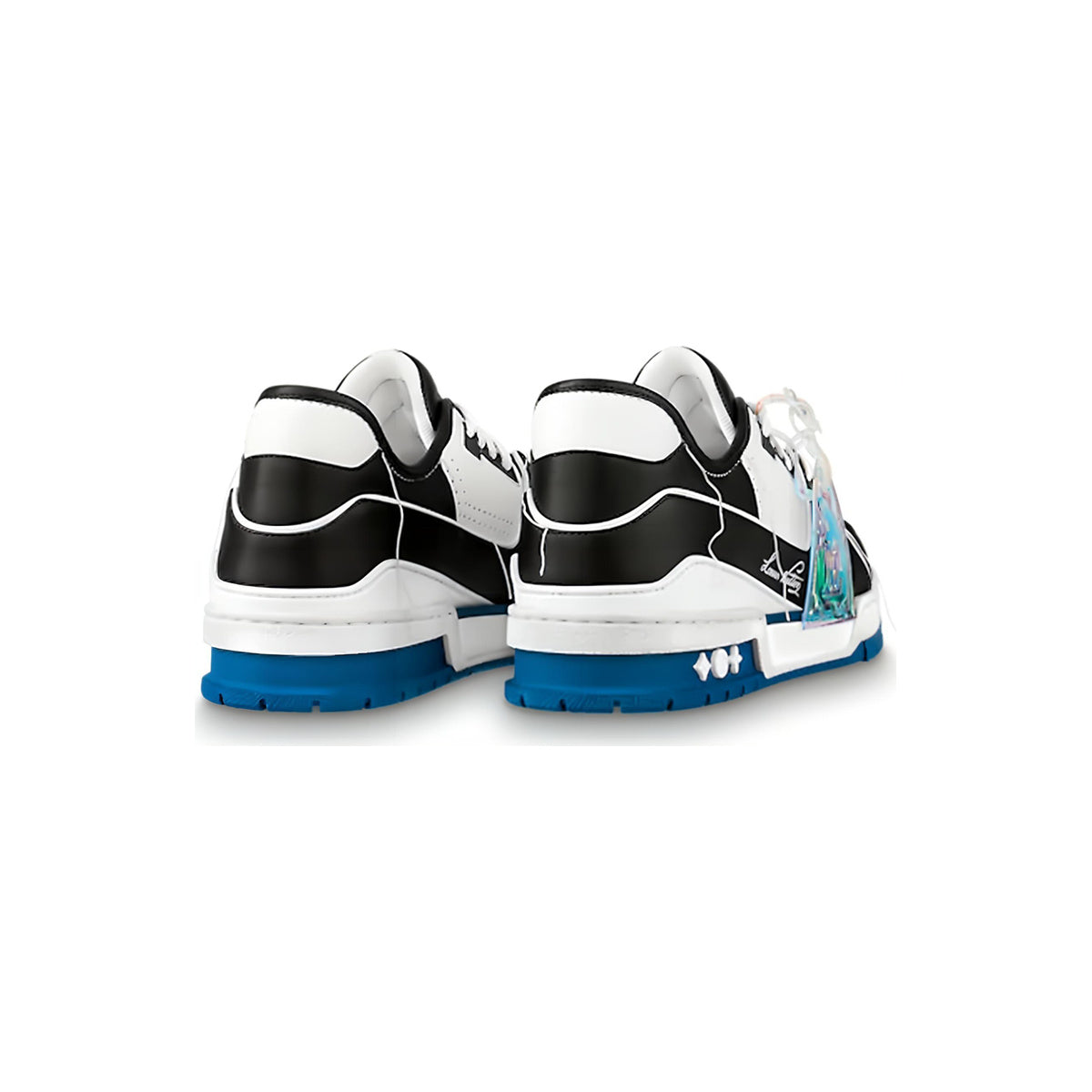 Louis Vuitton Trainer Lace-Up Low-Top Sneakers in Black & Blue – Unisex