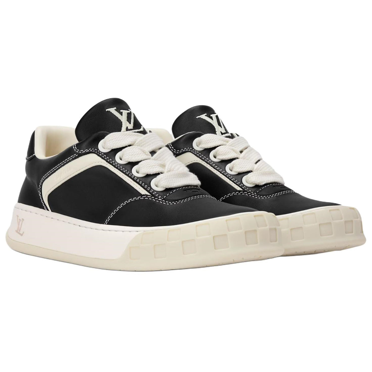 Louis Vuitton Tilted Lace-Up Biscuit-Sole Low-Top Sneakers in Black – Unisex