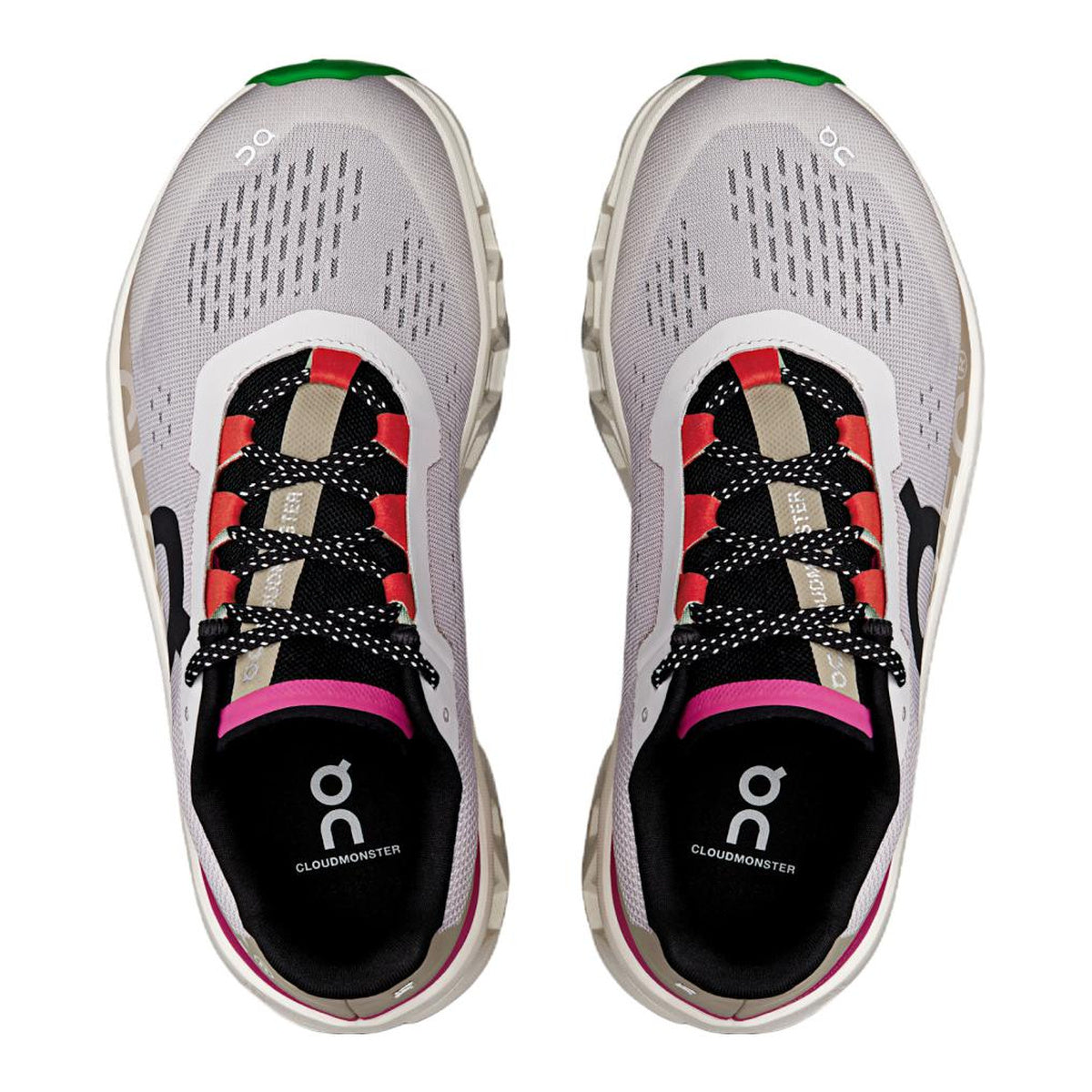 On Cloudmonster Unisex Running Shoes – Pearl | Fuchsia