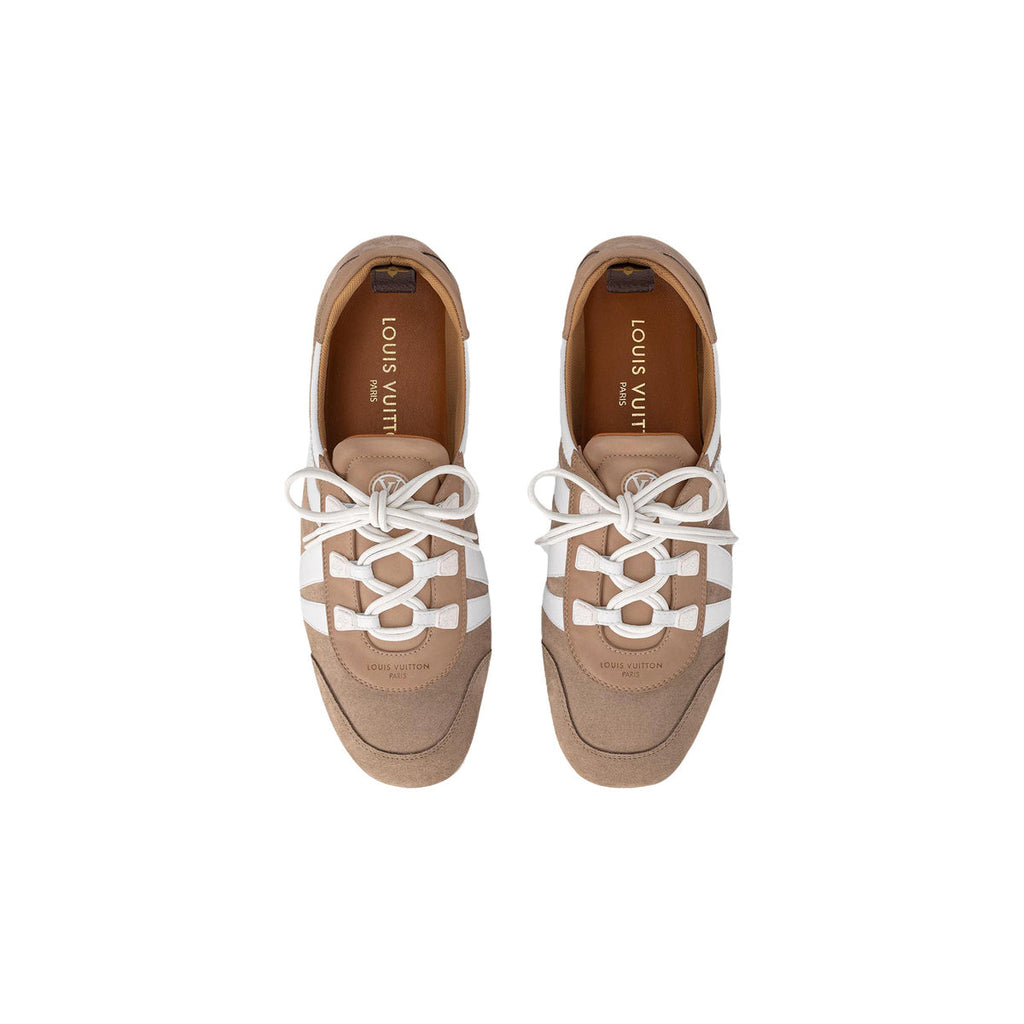 Louis Vuitton Sneakerina Leather Ballet-Inspired Lace-Up Lifestyle Sneakers in Brown – WoUnisex