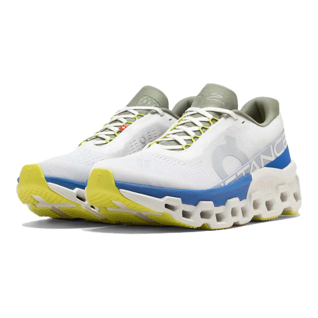 DISTANCE × On Cloudmonster 2 Unisex Marathon Running Shoes – White | Cobalt
