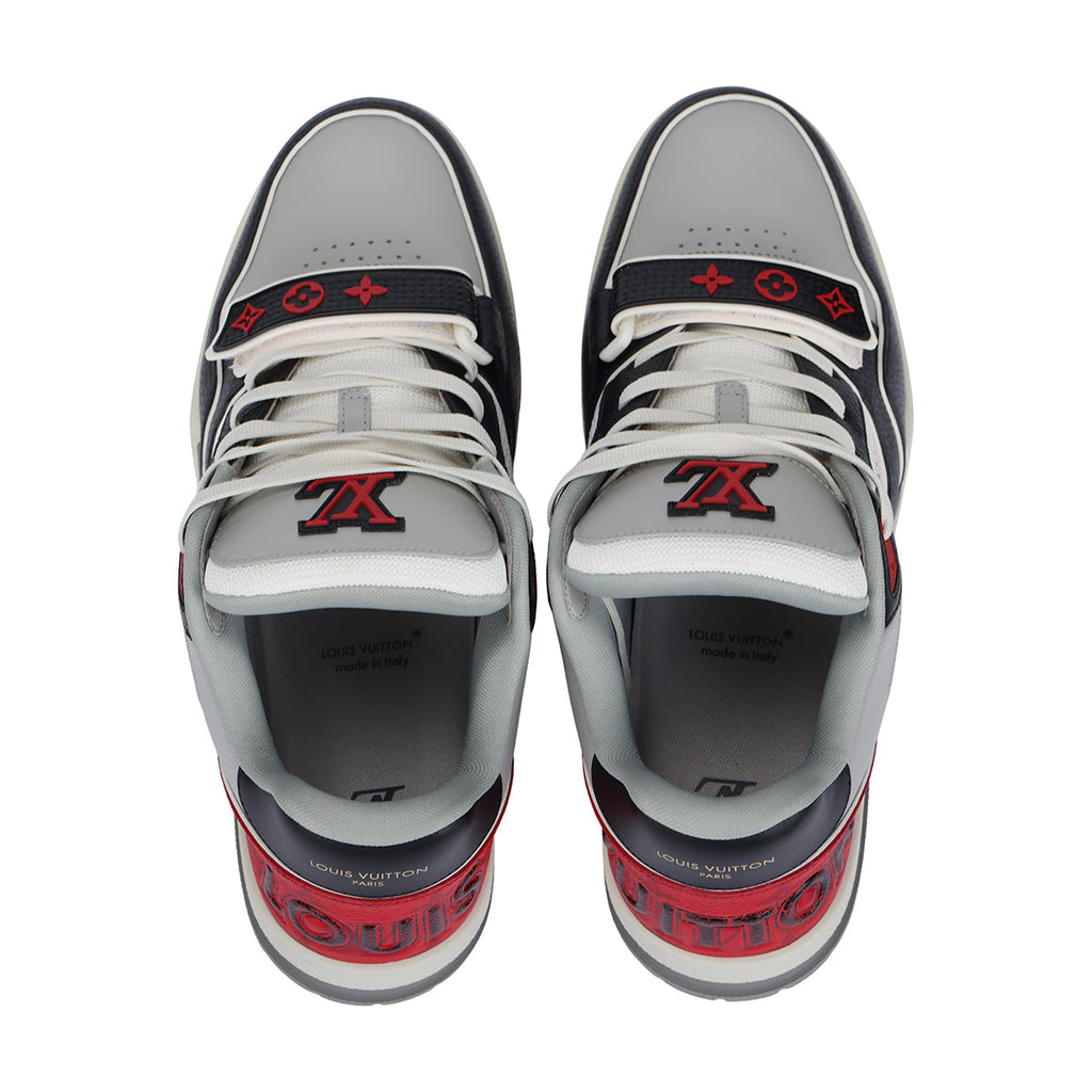 Louis Vuitton Trainer Low-Top Sneakers in Black, Red & White – Unisex