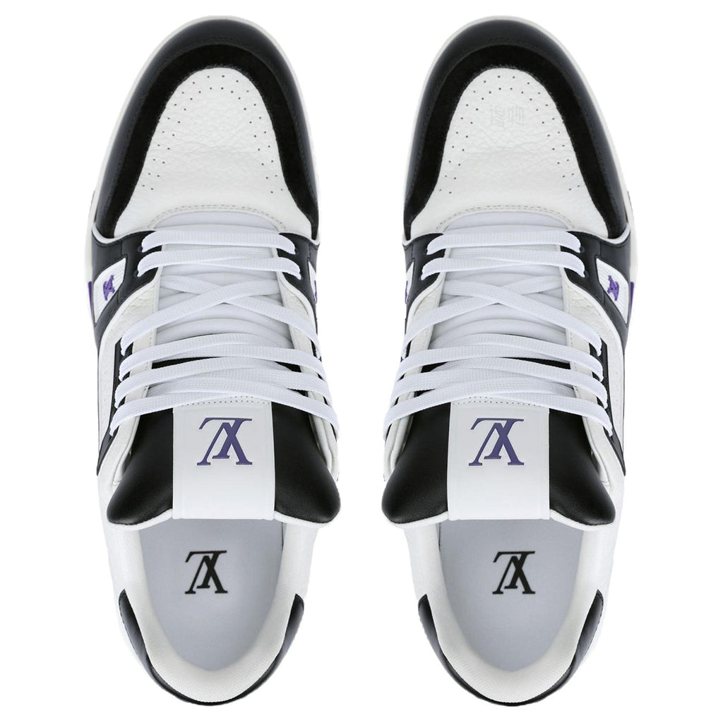 Louis Vuitton Trainer Leather Lace-Up Low-Top Sneakers in Purple – Unisex