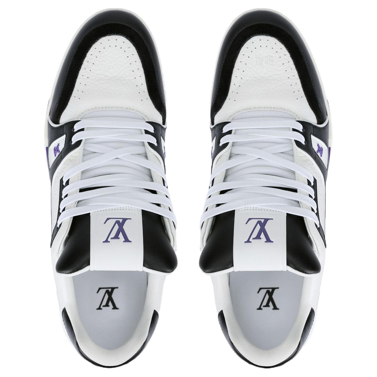 Louis Vuitton Trainer Leather Lace-Up Low-Top Sneakers in Purple – Unisex