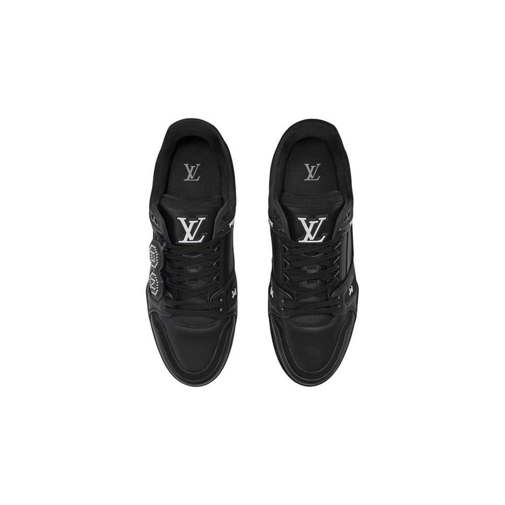 NIGO x Louis Vuitton Trainer FW25 Leather Low-Top Sneakers in Black – Unisex