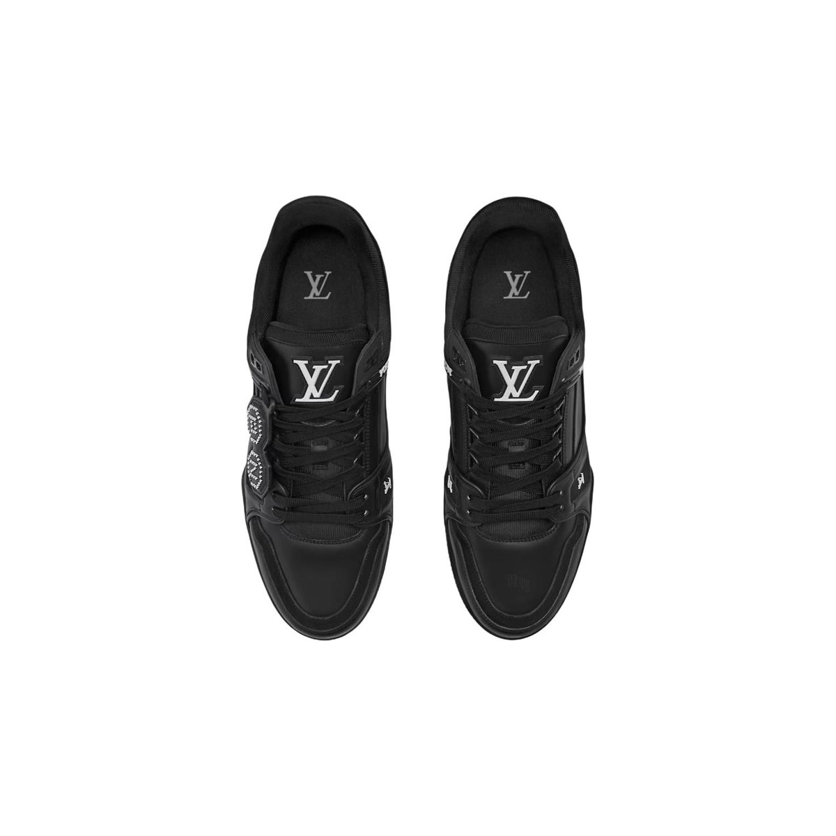 NIGO x Louis Vuitton Trainer FW25 Leather Low-Top Sneakers in Black – Unisex
