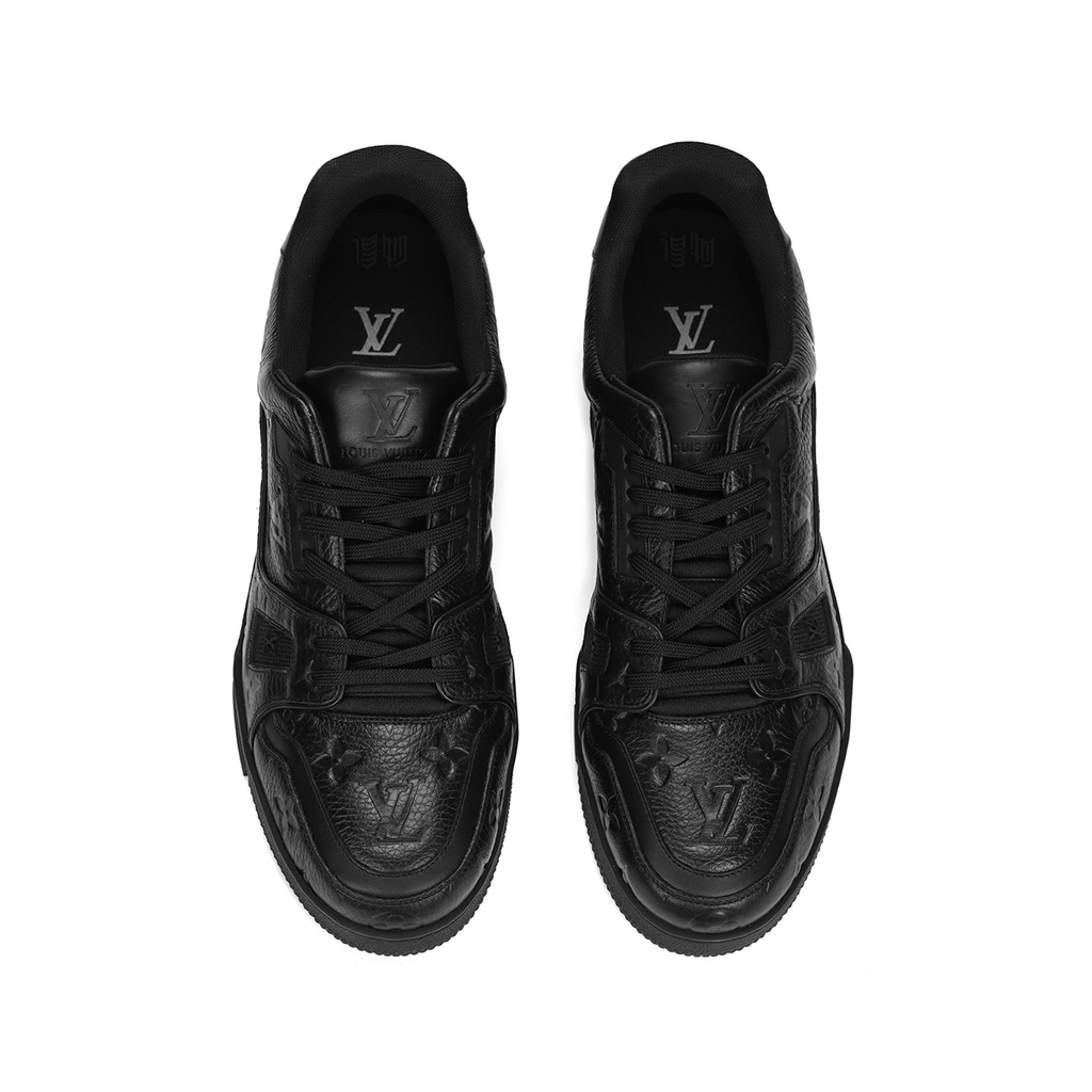 Louis Vuitton Trainer Grainy Calf Leather Lace-Up Low-Top Sneakers