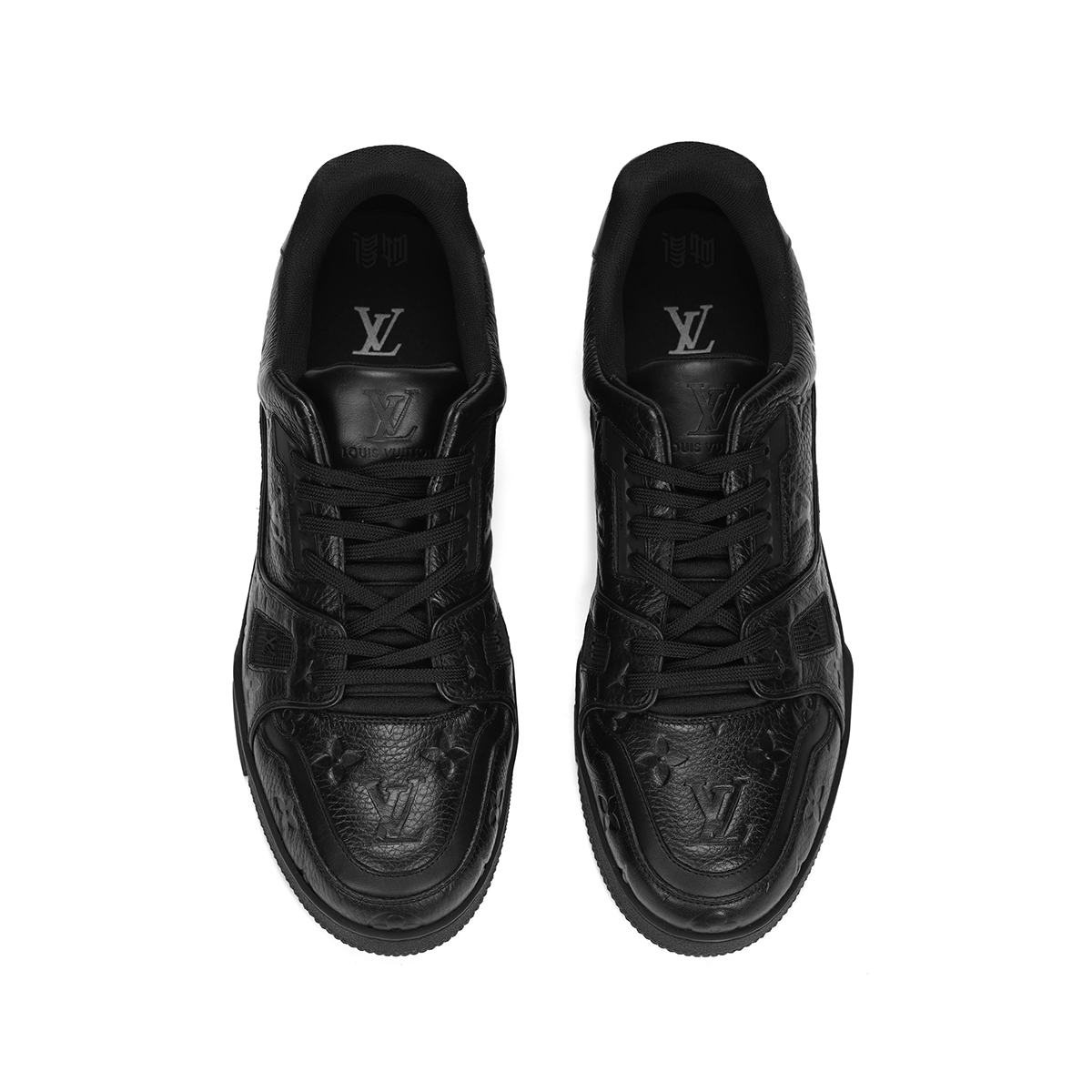 Louis Vuitton Trainer Grainy Calf Leather Lace-Up Low-Top Sneakers