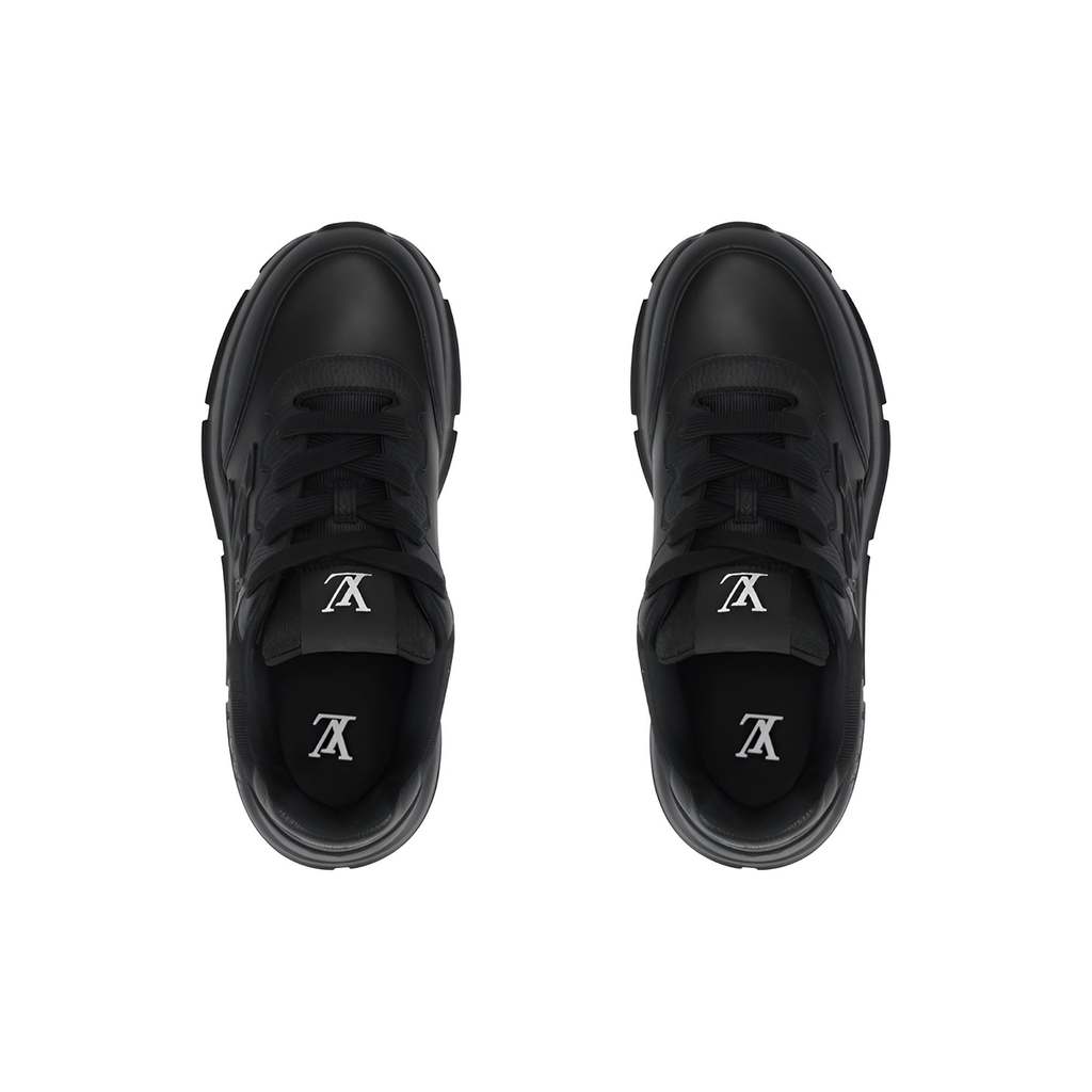 Louis Vuitton Classic Leather Lace-Up Low-Top Casual Sneakers in Black – Unisex