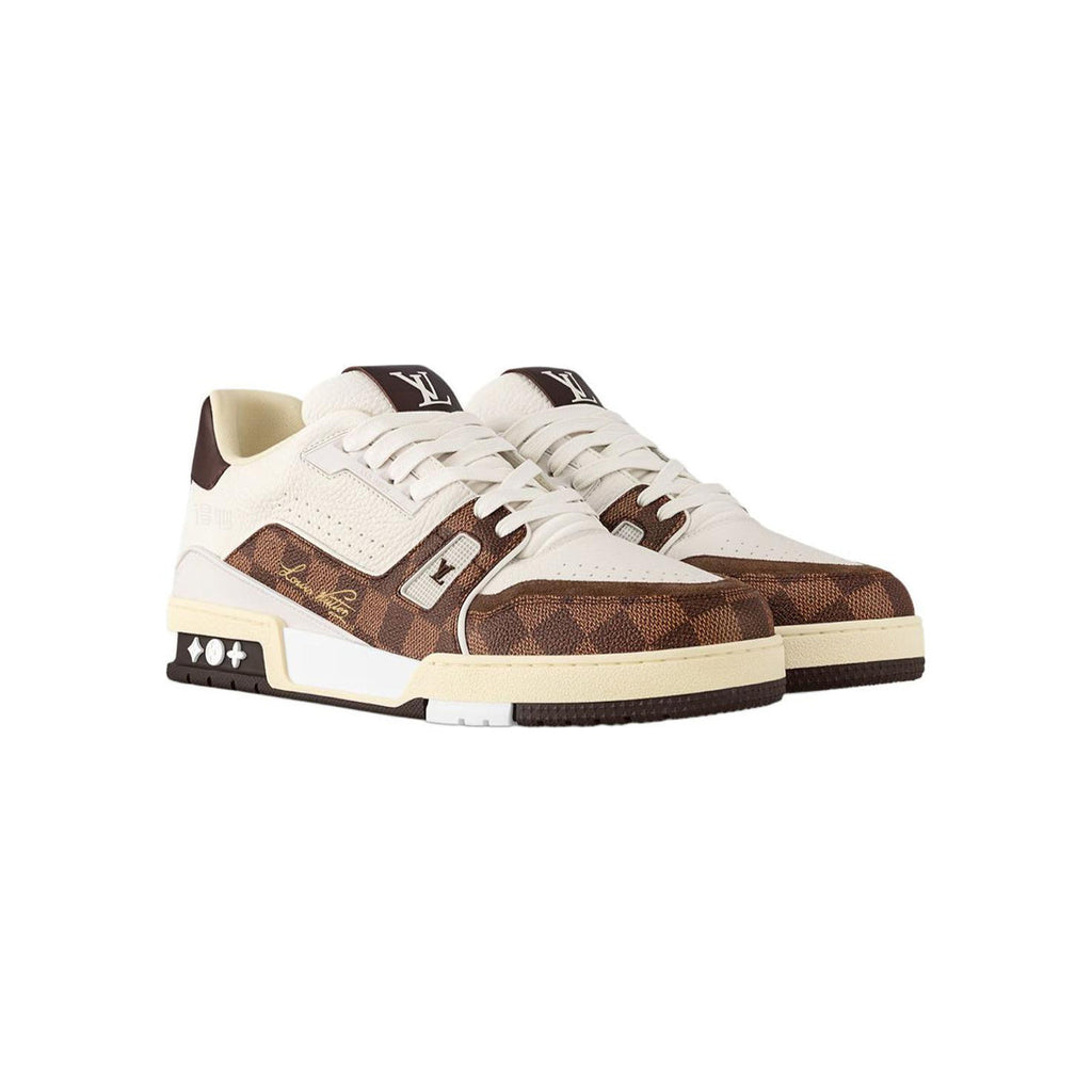 Louis Vuitton Trainer Leather Platform Lace-Up Low-Top Sneakers in Brown – Unisex