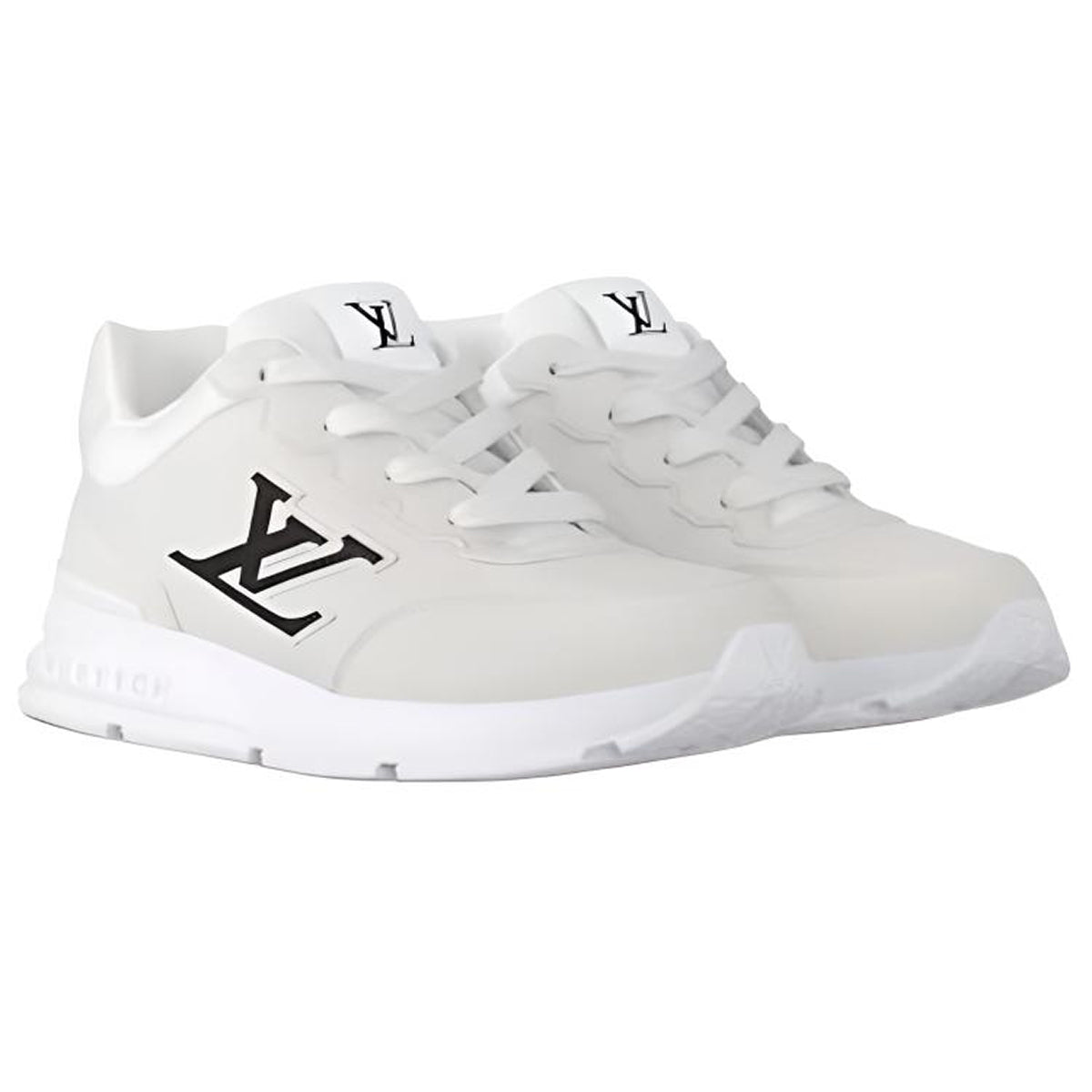 Louis Vuitton Fall Winter Leather Lace-Up Low-Top Sneakers in White – Unisex