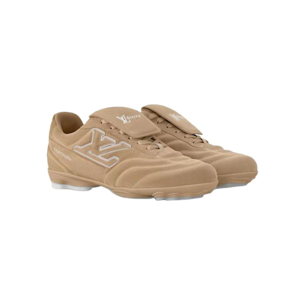 Louis Vuitton Footprint Soccer Leather & Suede Low-Top Lifestyle Sneakers in Brown – Unisex