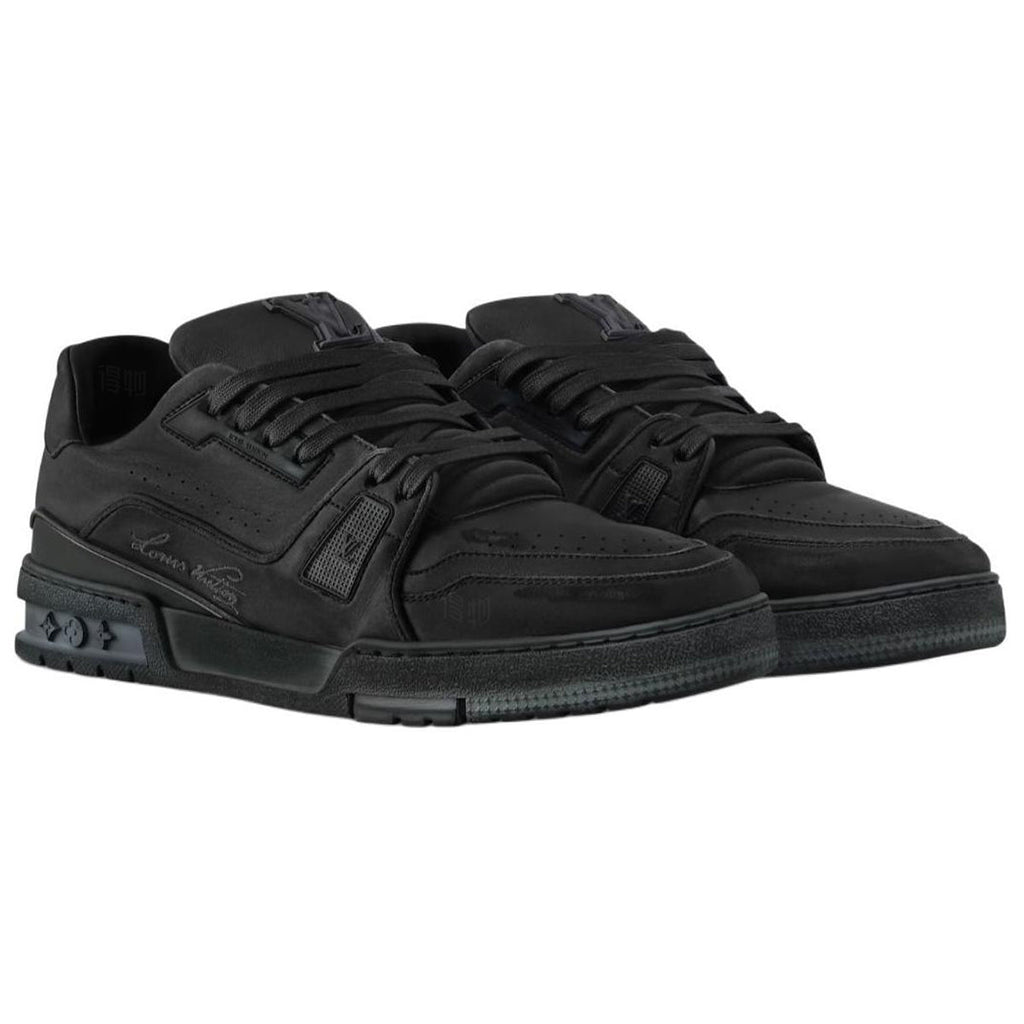 Louis Vuitton Trainer Lace-Up Low-Top Sneakers in Black Finish – Unisex