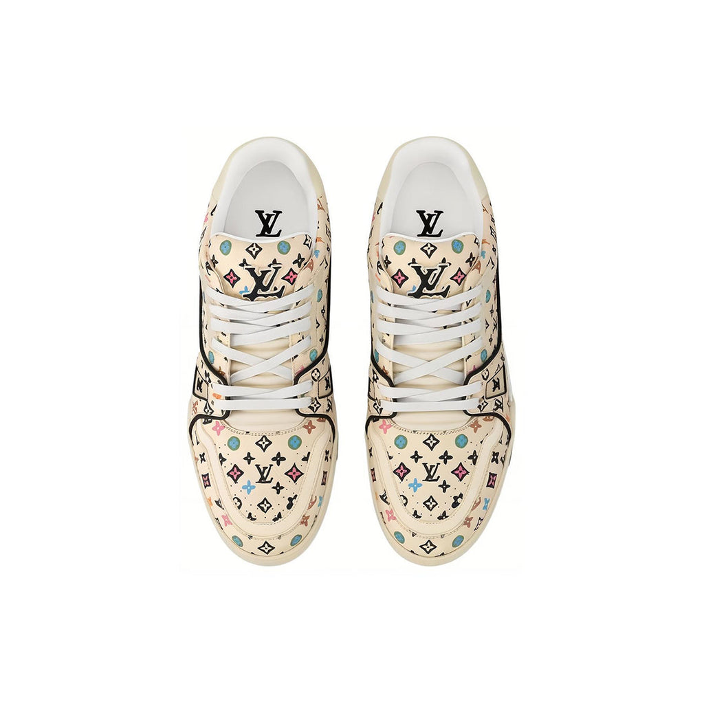 Tyler, the Creator × Louis Vuitton Trainer Lace-Up Low-Top Sneakers in Beige – Unisex