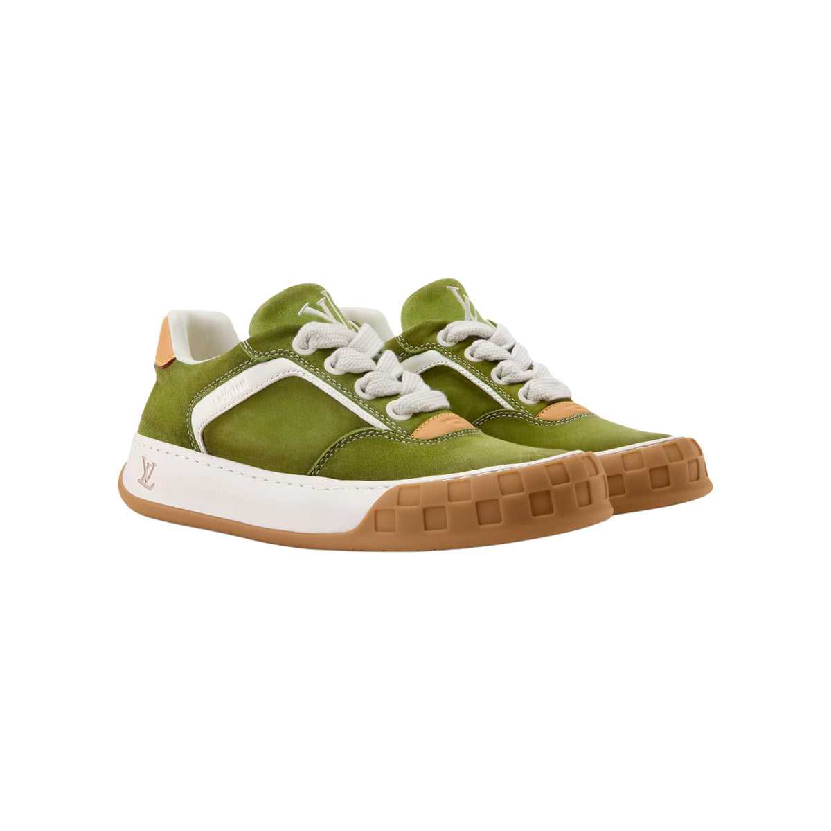 Louis Vuitton LV Tilted Leather Platform Low-Top Sneakers in Green – Unisex
