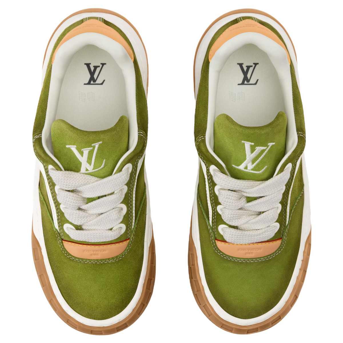 Louis Vuitton Tilted Sneaker – Olive Green / Camel / White / Gum