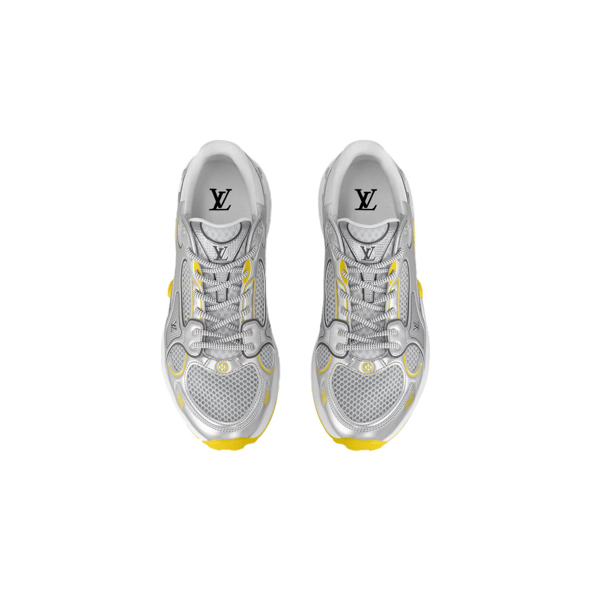 Louis Vuitton Olympia Low-Top Sneakers in Silver & Yellow – WoUnisex