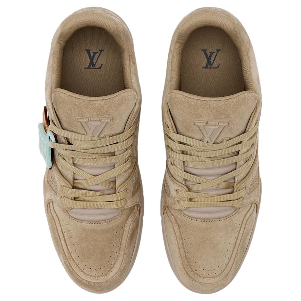 Tyler, the Creator × Louis Vuitton LV Trainer #54 – Beige / Sand with Monogram Charms