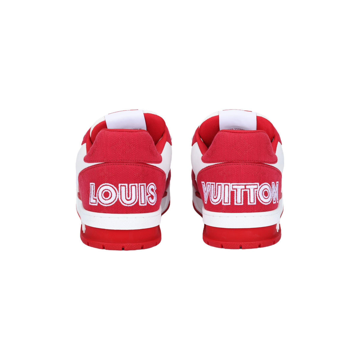 Louis Vuitton Trainer Low-Top Sneakers in White & Red – Unisex
