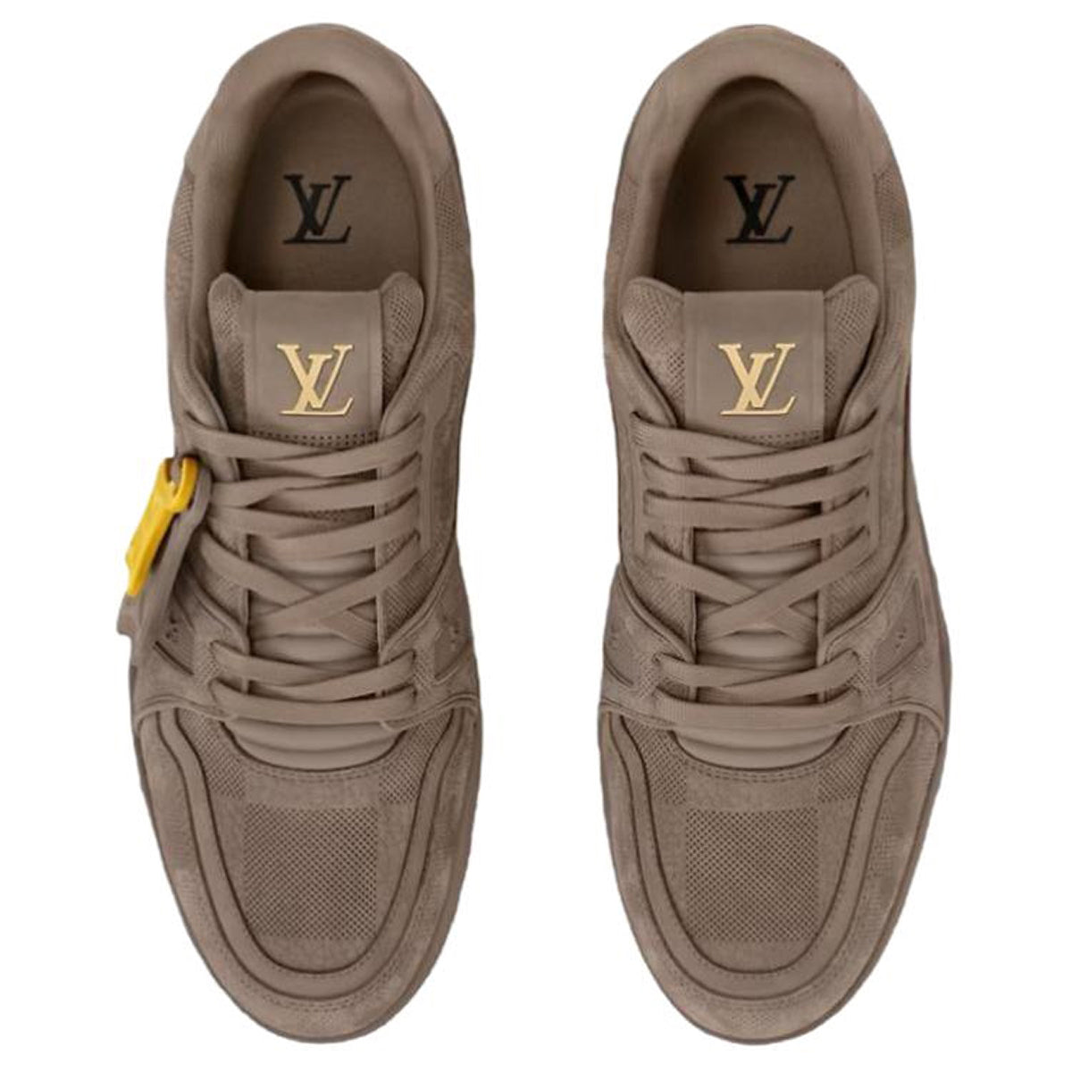 Louis Vuitton Trainer Calf Leather Lace-Up Low-Top Sneakers in Brown – Unisex