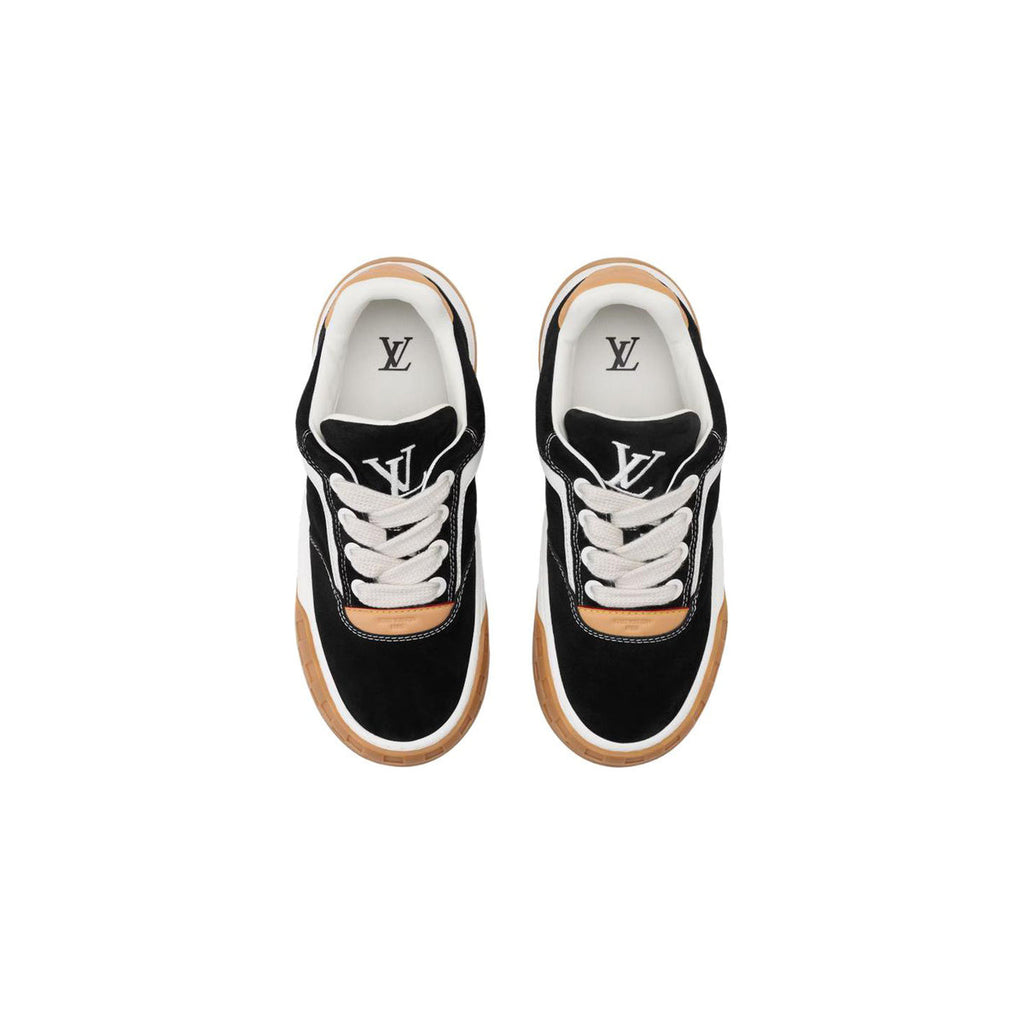 Louis Vuitton LV Tilted Low-Top Sneakers in Black Suede Calf Leather – Unisex