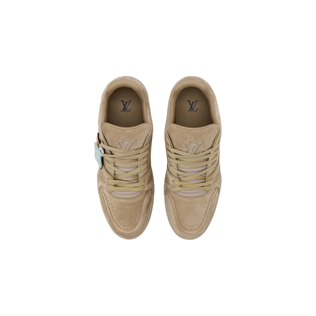 Louis Vuitton Trainer Distressed Suede Low-Top Sneakers in Brown – Unisex