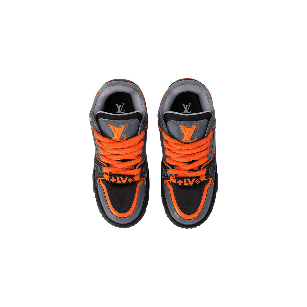 Louis Vuitton Trainer Maxi Beaded Low-Top Sneakers in Grey & Orange – Unisex