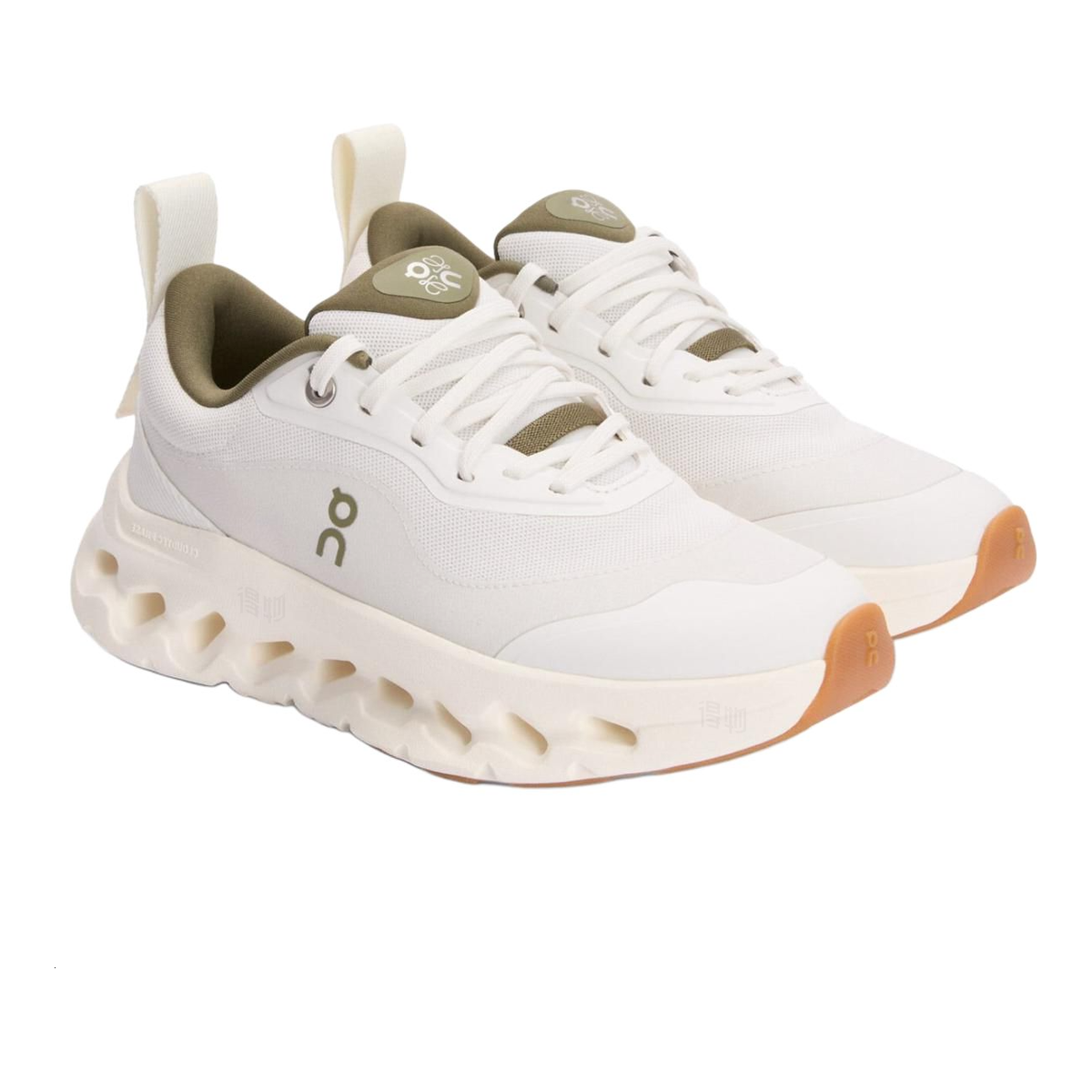 On × LOEWE Cloudmonster Unisex Lifestyle Sneakers – Sage | Caramel
