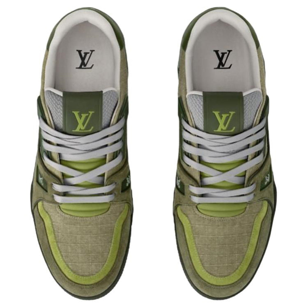 Louis Vuitton Trainer Lace-Up Low-Top Sneakers in Green – Unisex