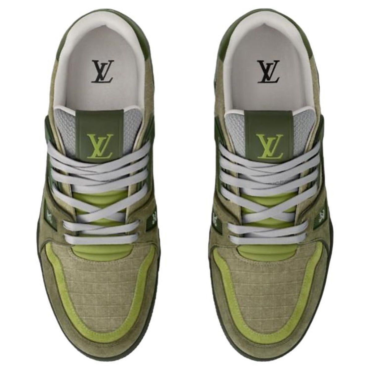 Louis Vuitton Trainer Lace-Up Low-Top Sneakers in Green – Unisex