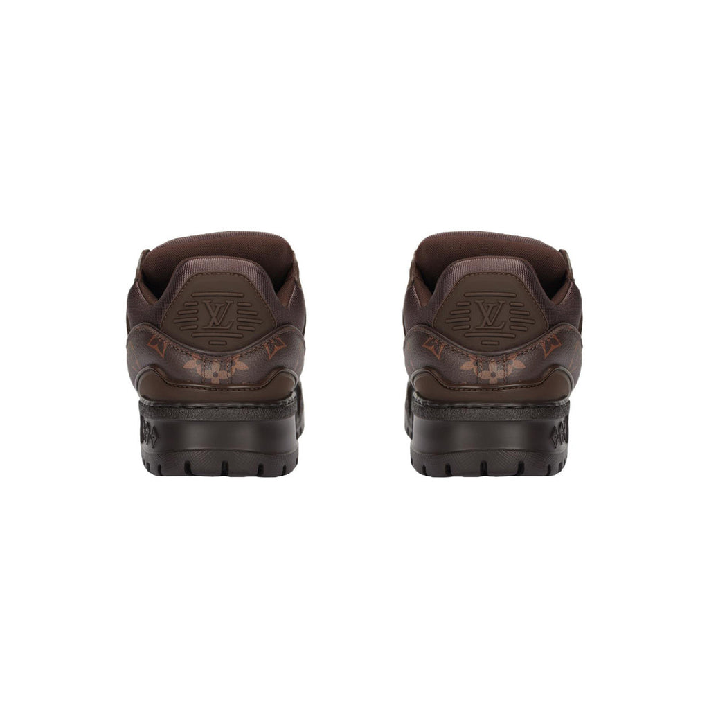 Louis Vuitton Trainer Maxi Calf Leather Drawstring Low-Top Sneakers in Brown – Unisex