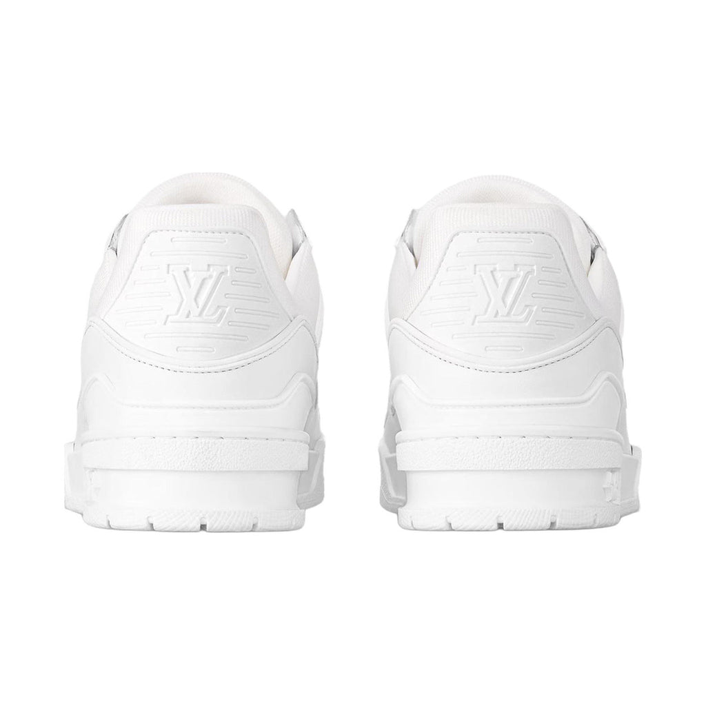 Louis Vuitton Trainer Leather Side Logo Lace-Up Low-Top Sneakers in White – WoUnisex