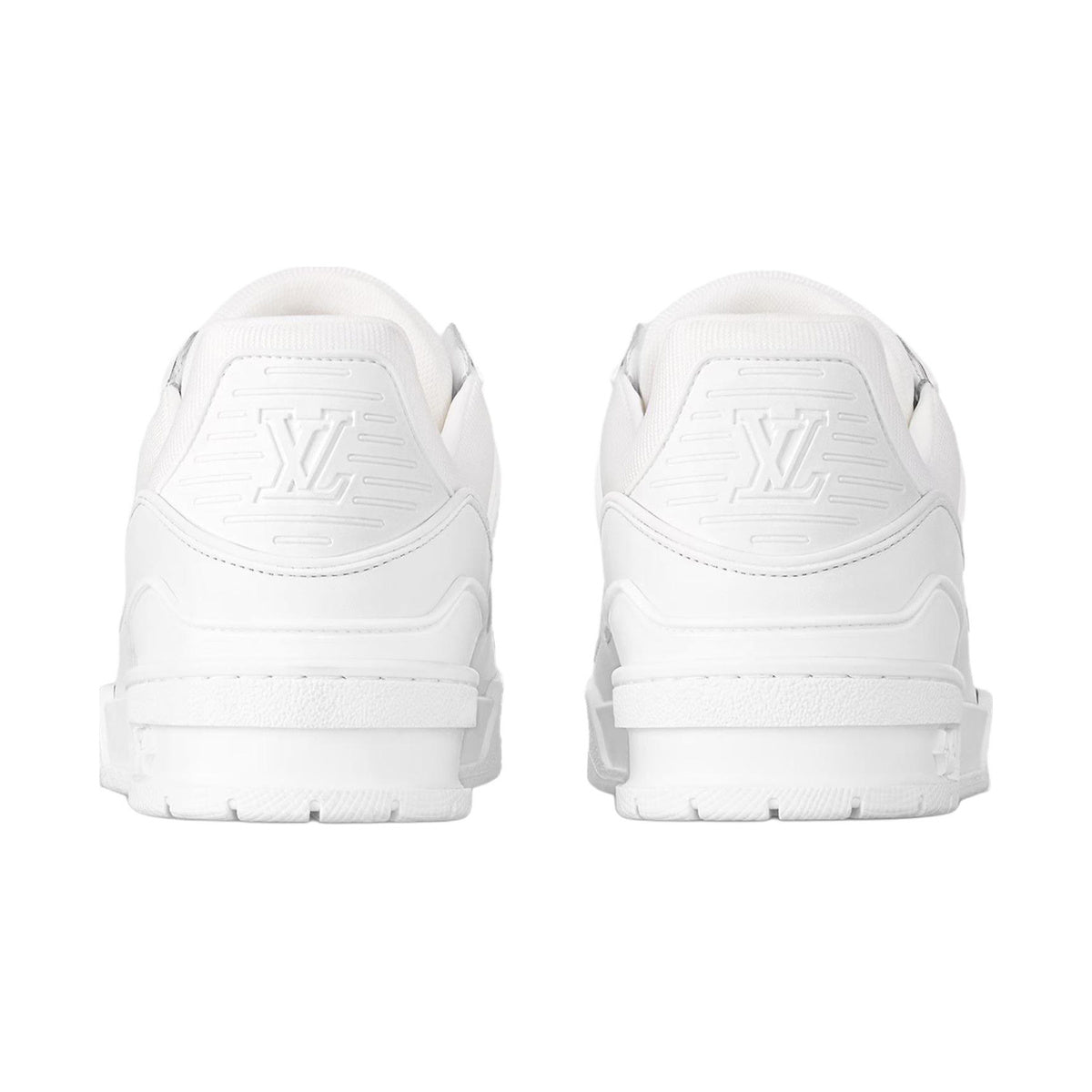 Louis Vuitton Trainer Leather Side Logo Lace-Up Low-Top Sneakers in White – WoUnisex