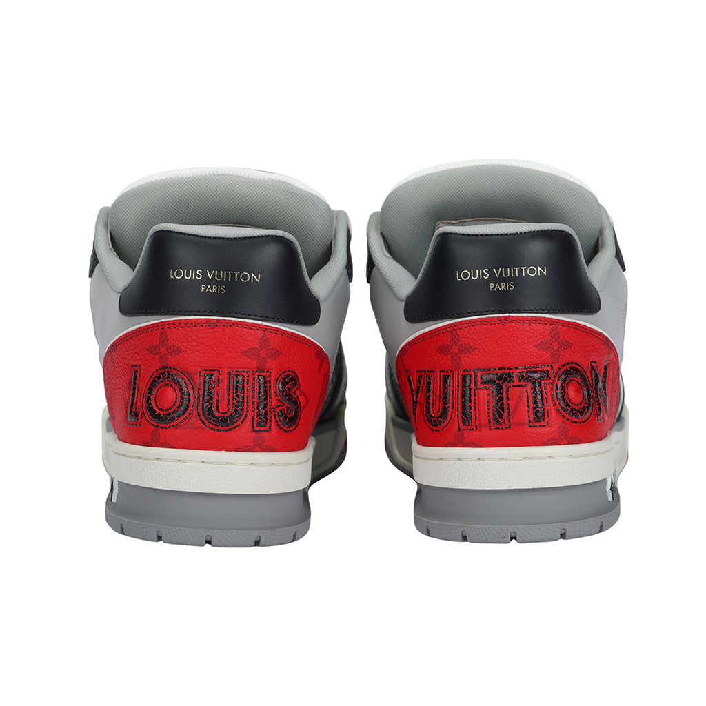 Louis Vuitton Trainer Low-Top Sneakers in Black, Red & White – Unisex