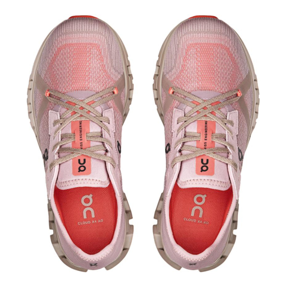 On Cloud X 4 AD Running Shoes – Rose | Fog