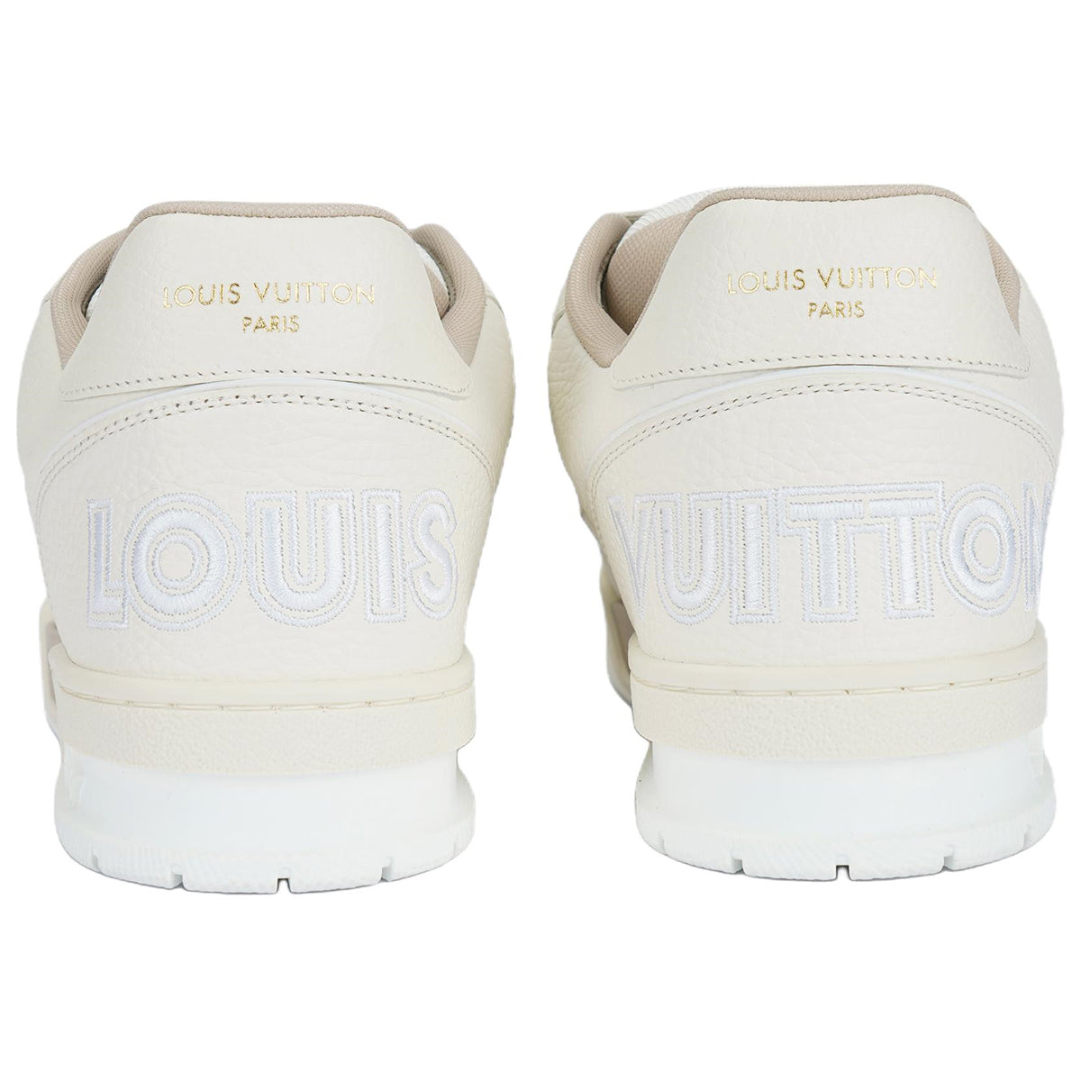 Louis Vuitton Trainer Suede Lace-Up Low-Top Sneakers in Beige