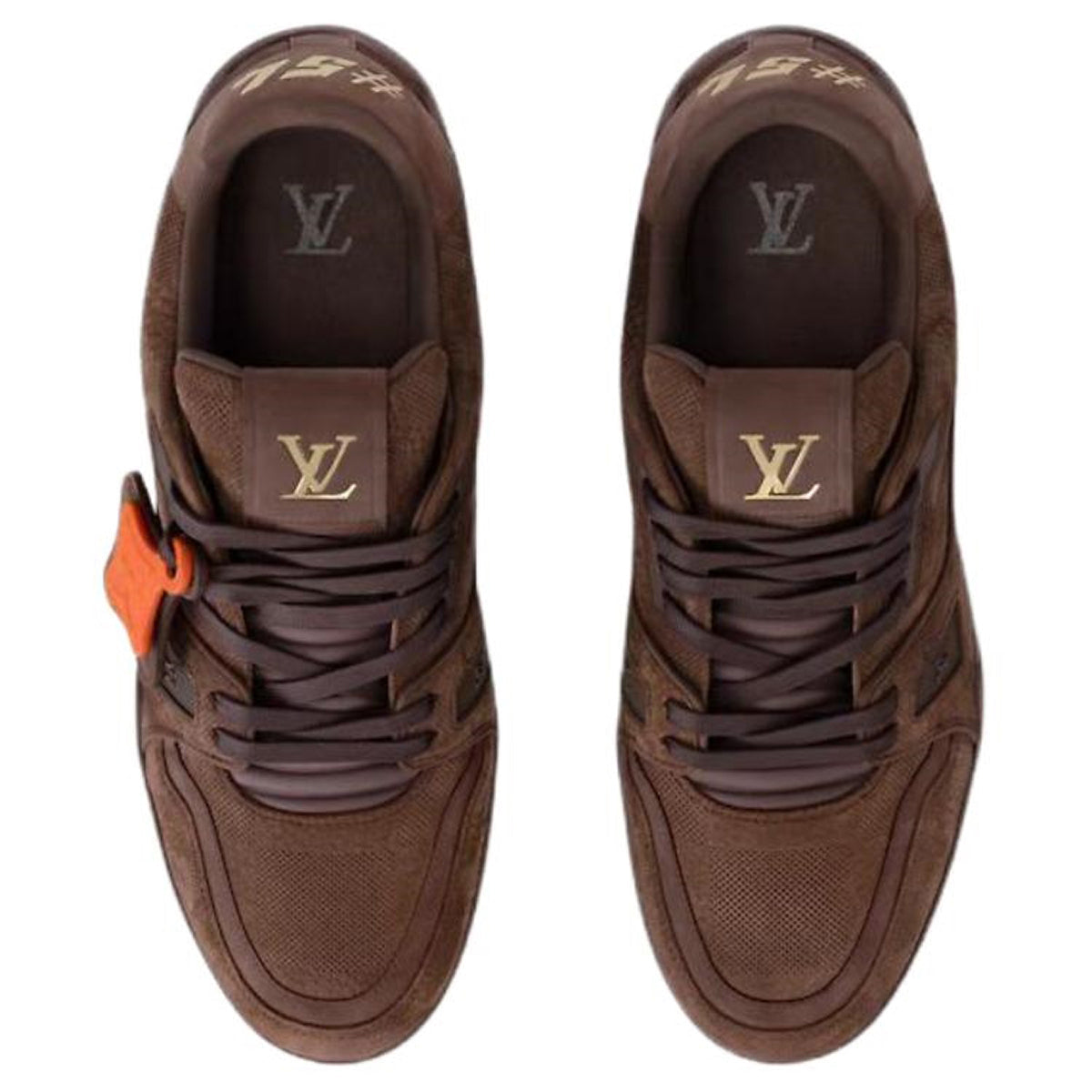 Louis Vuitton Trainer Leather Lace-Up Low-Top Sneakers in Dark Brown – Unisex