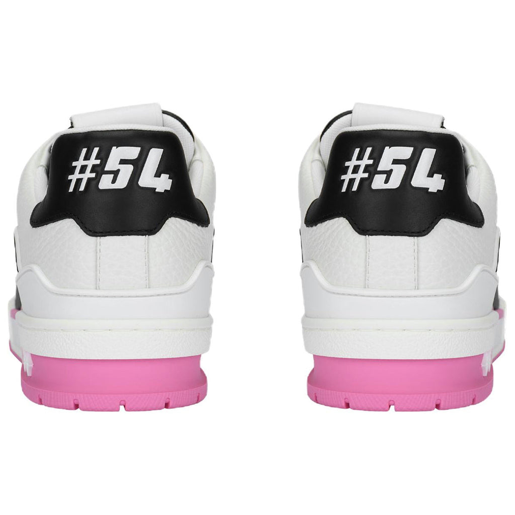 Louis Vuitton Trainer Calf Leather Lace-Up Low-Top Sneakers in Pink