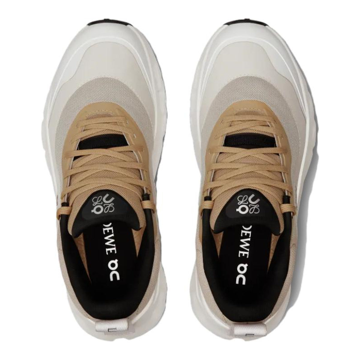 On × LOEWE Cloudmonster Unisex Lifestyle Sneakers – Sand | White