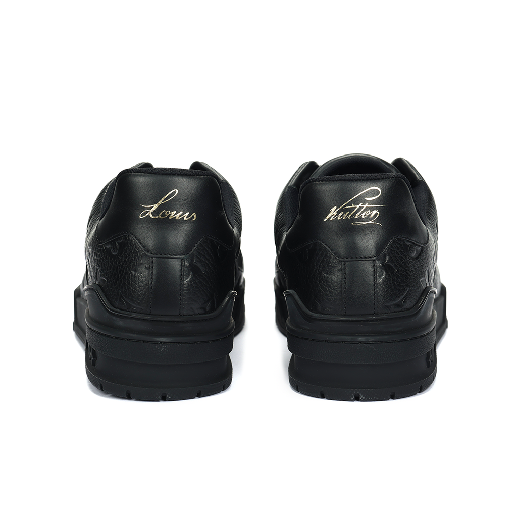 Louis Vuitton Trainer Grainy Calf Leather Lace-Up Low-Top Sneakers